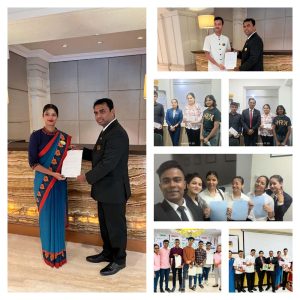 SOHM students successfully completed Internship in leading 5 Star Hotels