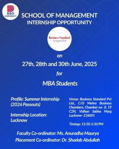 Summer Internship Opportunity Alert