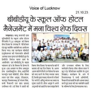 World Chef Day Celebrated at BBDU School of Hotel Management