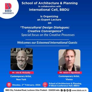 INTERNATIONAL EXPERT LECTURE & CREATIVE WORKSHOP ON: “TRANSCULTURAL DESIGN DIALOGUES: CREATIVE CONVERGENCE”