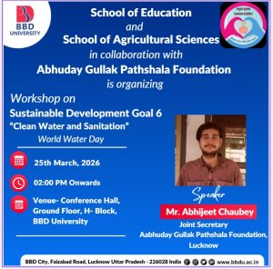 Workshop on Sustainable Development Goal 6 "Clean Water and Sanitation"