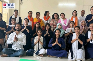 School of Education, BBD University organized workshop on “Yoga for health & well-being” for their students on 5th May,2022.