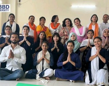 School of Education, BBD University organized workshop on “Yoga for health & well-being” for their students on 5th May,2022.